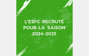 Recrutement saison 2024-2025