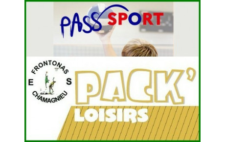 *Le Pass’Sport  -50 €  sur l'adhésion  *PACK LOISIRS - 50 % SUR VOTRE LICENCE ( collégiens ) 